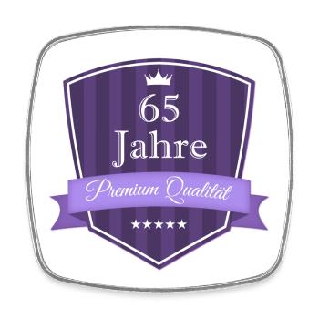 Premium 65 lila - Viereckiger Kühlschrankmagnet - Weiß - Vorne