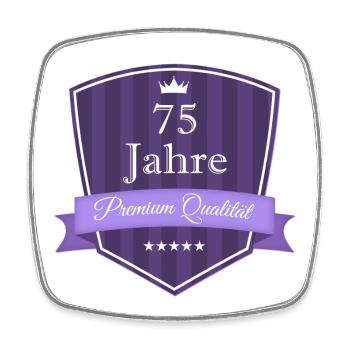 Premium 75 lila - Viereckiger Kühlschrankmagnet - Weiß - Vorne