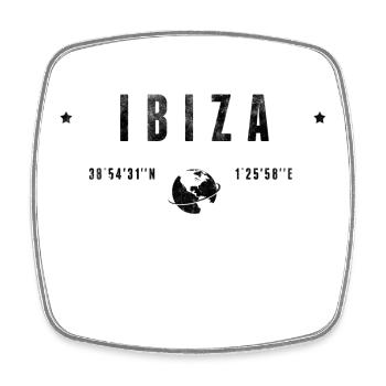 Ibiza - Square fridge magnet - white - Front