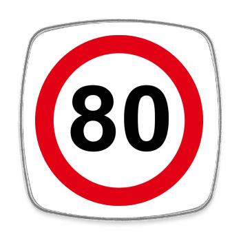 80 - Square fridge magnet - white - Front