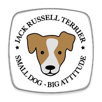 Jack Russell Terrier - Viereckiger Kühlschrankmagnet - Weiß - Vorne