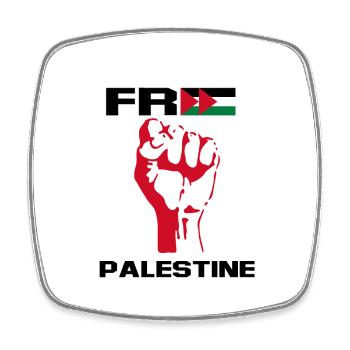 FREE PALESTINE - Square fridge magnet - white - Front
