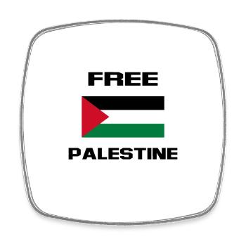 FREE PALESTINE - Square fridge magnet - white - Front