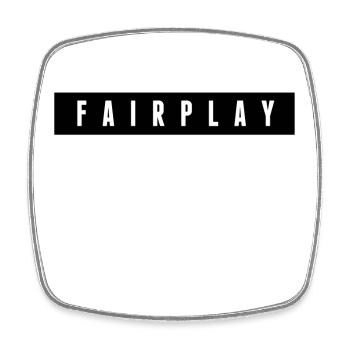 Fairplay - Magnet carré - blanc - Devant
