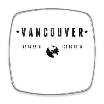 Vancouver - Square fridge magnet - white - Front