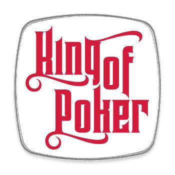poker - Square fridge magnet - white - Front