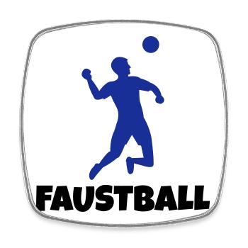 Fistball - Magnet carré - blanc - Devant
