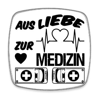 Medizin Liebe Doktor, Arzt, Sprüche, Geschenk - Viereckiger Kühlschrankmagnet - Weiß - Vorne