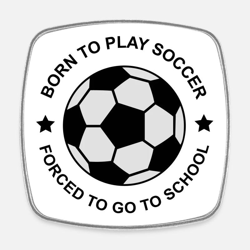soccer - Magnet carré - blanc
