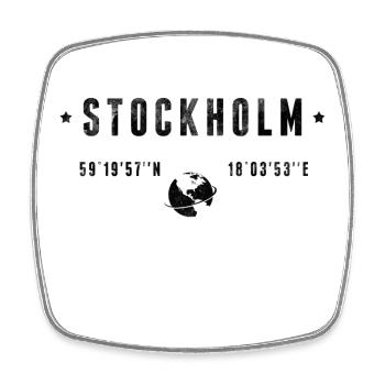 Stockholm - Square fridge magnet - white - Front