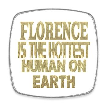 Florence - Magnet carré - blanc - Devant