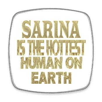 Sarina - Magnet carré - blanc - Devant