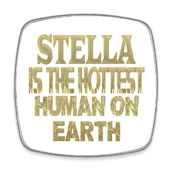 Stella - Viereckiger Kühlschrankmagnet - Weiß - Vorne