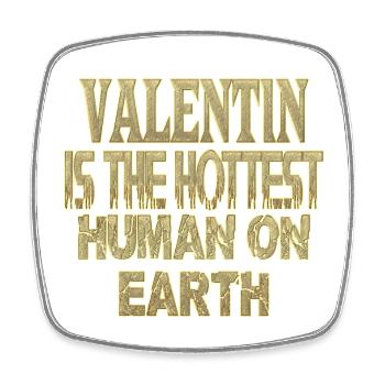 Valentin - Square fridge magnet - white - Front