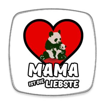 Mama ist die Liebste - Mutter, Muttertag, Geschenk - Viereckiger Kühlschrankmagnet - Weiß - Vorne