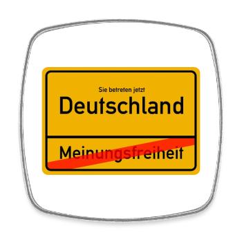 Meinungsfreiheit - Viereckiger Kühlschrankmagnet - Weiß - Vorne