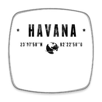 Havana - Square fridge magnet - white - Front