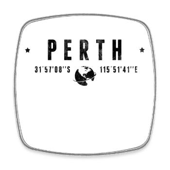 Perth - Square fridge magnet - white - Front