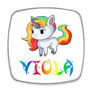 Viola unicorn - Square fridge magnet - white - Front