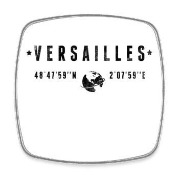 Versailles Coordonnées Géographiques Stylisées - Magnet carré - blanc - Devant