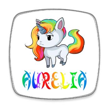 Unicorn Aurelia - Square fridge magnet - white - Front