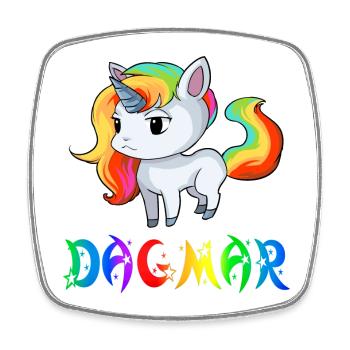 Unicorn Dagmar - Square fridge magnet - white - Front