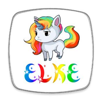 Unicorn Elke - Square fridge magnet - white - Front