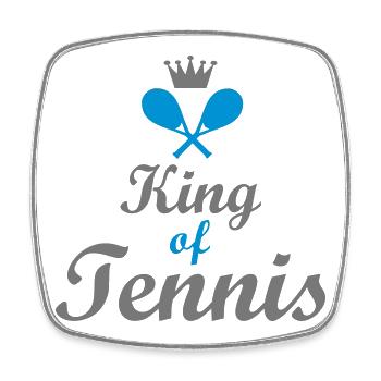 tennis - Magnet carré - blanc - Devant