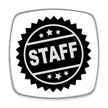 2541614 115912348 staff - Viereckiger Kühlschrankmagnet - Weiß - Vorne