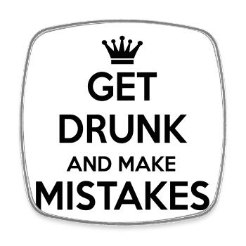 2541614 15988570 drunk - Square fridge magnet - white - Front