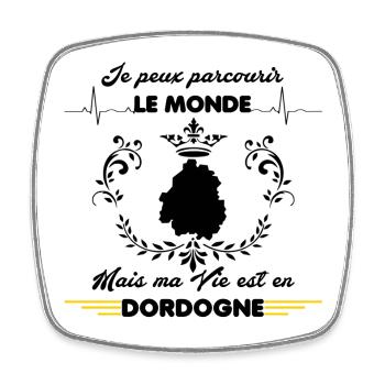 MA VIE EST EN DORDOGNE - Magnet carré - blanc - Devant