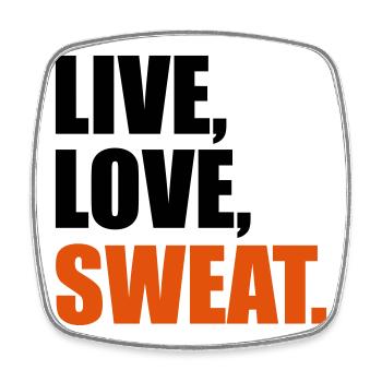 2541614 15384279 sweat - Square fridge magnet - white - Front