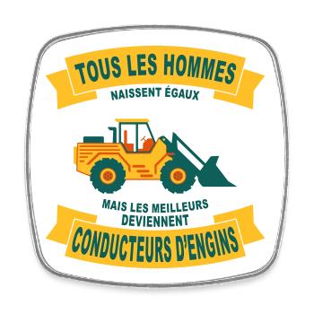 Tous les hommes naissent - Magnet carré - blanc - Devant
