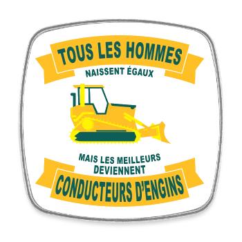 Tous les hommes naissent 2 - Magnet carré - blanc - Devant