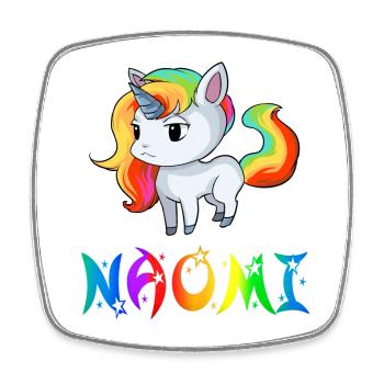 Unicorn Naomi - Magnet carré - blanc - Devant