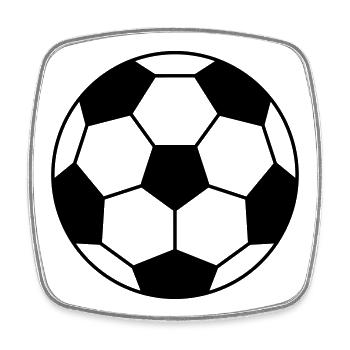 Football Sport Équipe Fan Ball Sports - Magnet carré - blanc - Devant