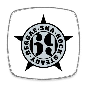 Ska, Rock Steady, Reggae 69 - Magnet carré - blanc - Devant
