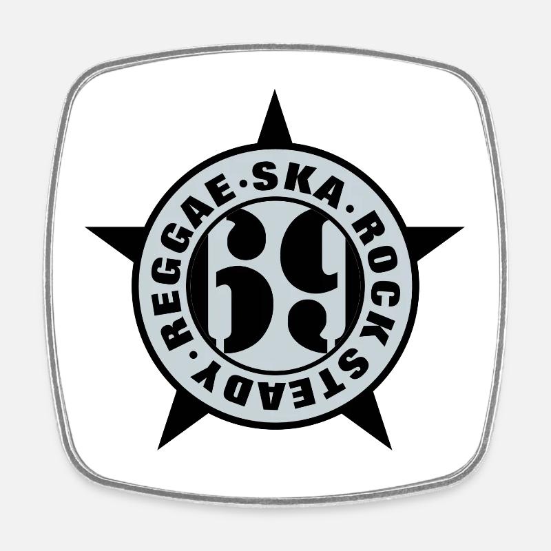 Ska, Rock Steady, Reggae 69 - Magnet carré - blanc