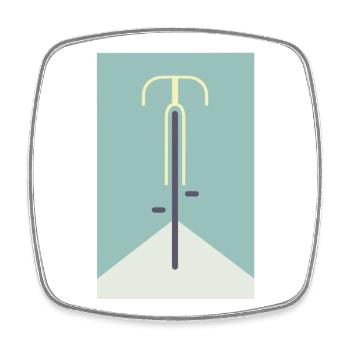 Bicycle, bike, bike, mountain bike - Square fridge magnet - white - Front
