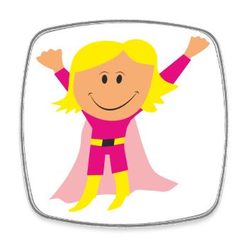 Girl - Square fridge magnet - white - Front