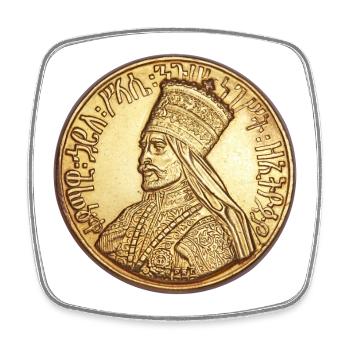 Haile Selassie I Jah Rastafari Rasta Reggae Roots - Viereckiger Kühlschrankmagnet - Weiß - Vorne