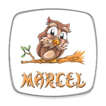 Hile Marcel - Magnet carré - blanc - Devant