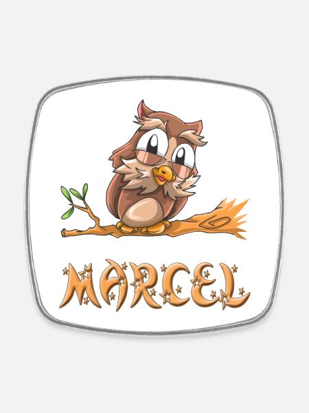 Hile Marcel - Magnet carré - blanc