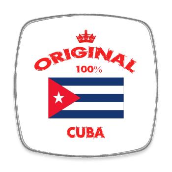 Cuba Original / Geschenk - Viereckiger Kühlschrankmagnet - Weiß - Vorne