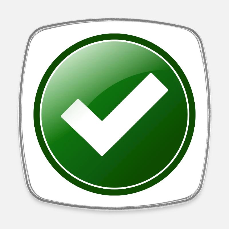 Approved - Square fridge magnet - white