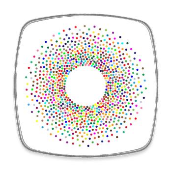 Bubbles - Viereckiger Kühlschrankmagnet - Weiß - Vorne