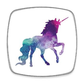 Einhorn - Viereckiger Kühlschrankmagnet - Weiß - Vorne