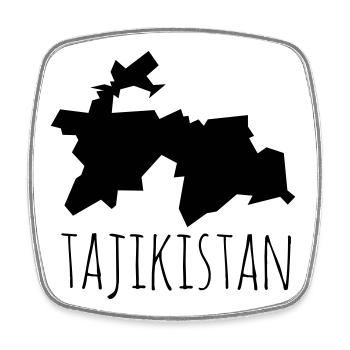 Tajikistan - Viereckiger Kühlschrankmagnet - Weiß - Vorne
