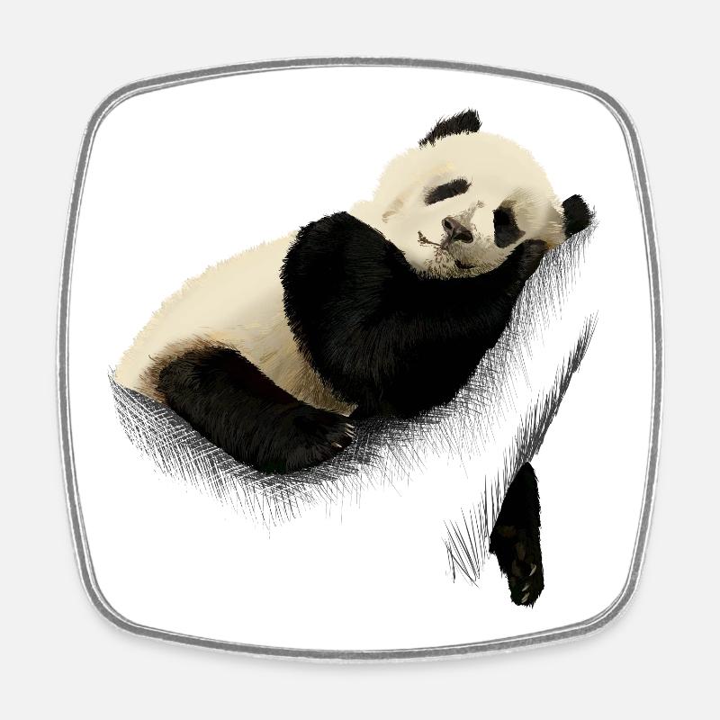 Panda - Viereckiger Kühlschrankmagnet - Weiß