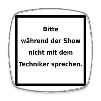 Warnhinweis: Techniker. (black) - Viereckiger Kühlschrankmagnet - Weiß - Vorne